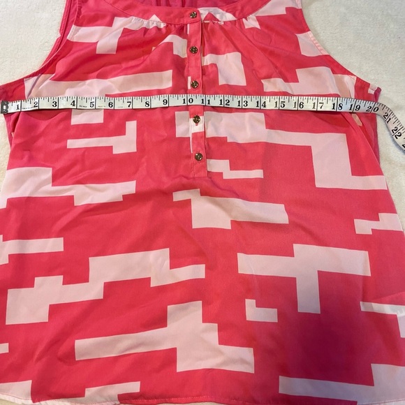 Kenneth Cole Reaction Pink Geometric Tank Top - Picture 4 of 5